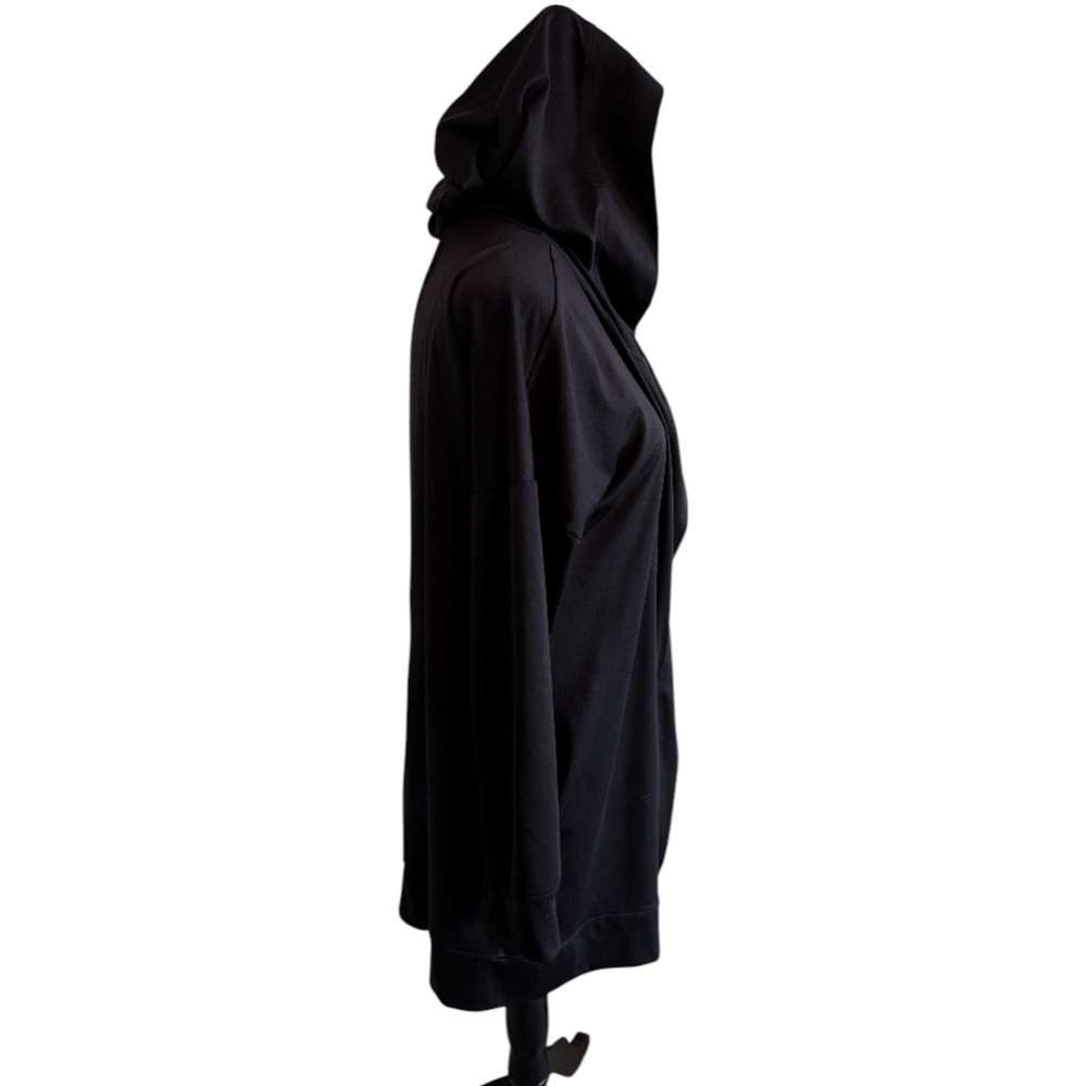 Roots Lightweight Cardigan Women Small Black Open Front Layering - Picture 4 of 14